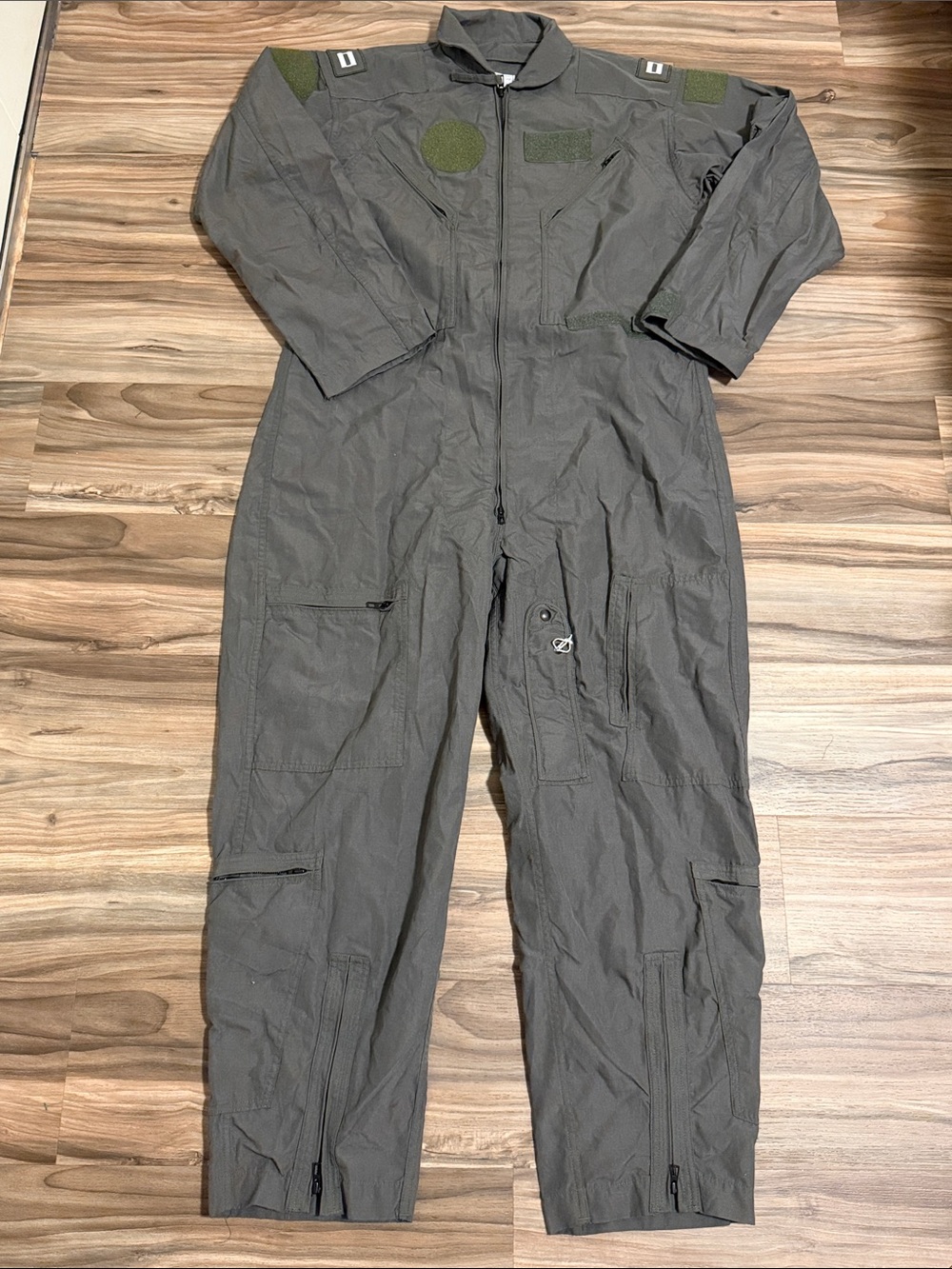 US Military Coveralls Mens 48R Green CWU-27/P Flyers Flame Resistant Flight Suit